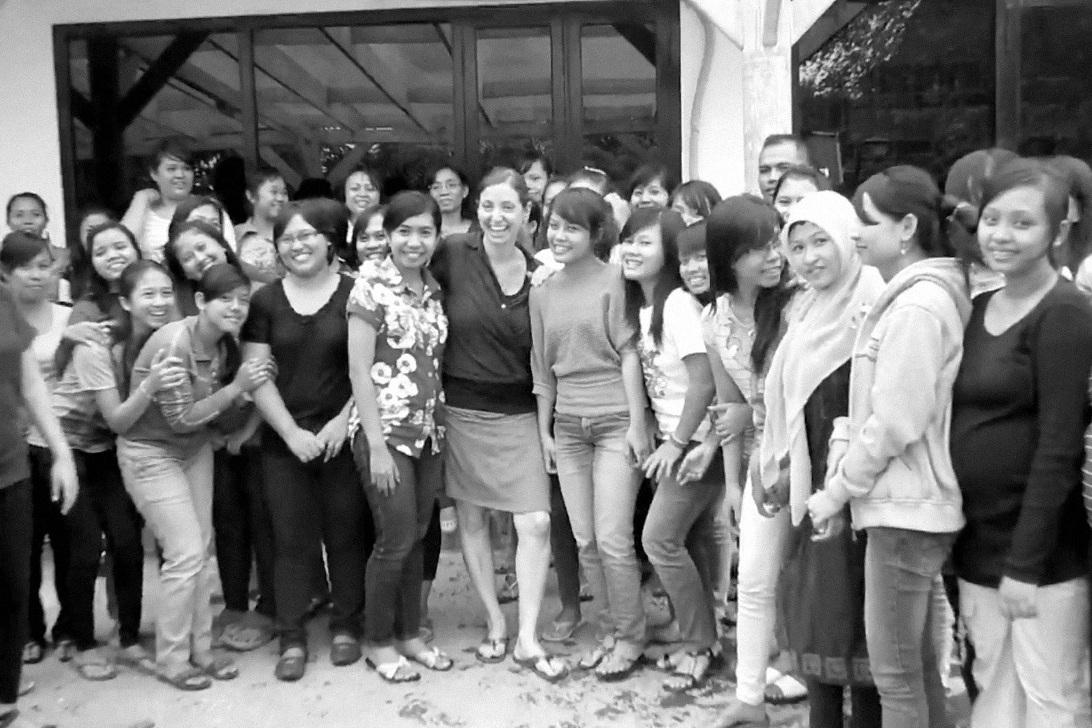 Patti with the smiths and staff of the Bali atelier, 2012